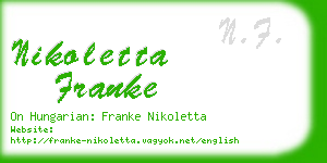 nikoletta franke business card